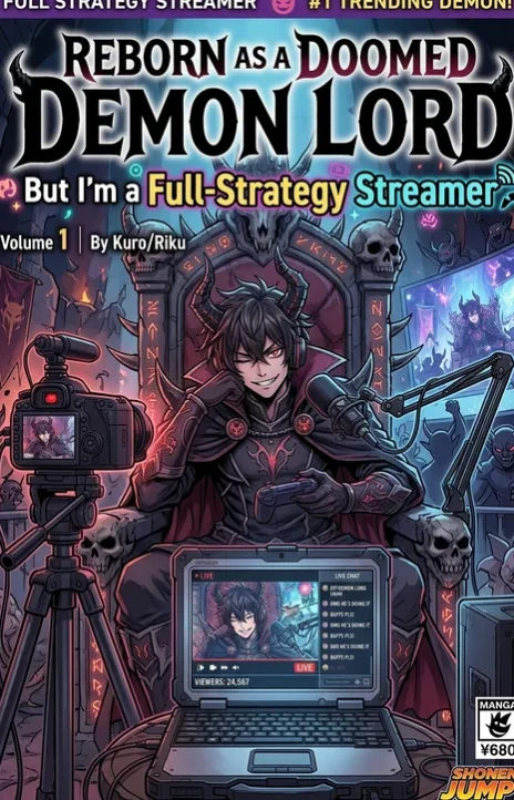 Reborn as a Doomed Demon Lord_ But I’m a Full-Strategy Streamer EN Cover Image
